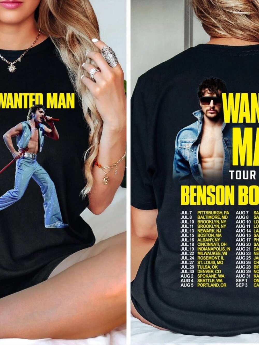 Benson Wanted Man Tour 2026 T-Shirt, Benson Boone Concert Tour Tee  252